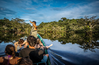 Cuyabeno River Tour Amazon,  Cuyabeno Reserve,  Sucumbios,  Ecuador, South America