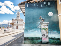 moonboy mural San Blas,  Cuenca,  Azuay,  Ecuador, South America