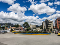 Cuenca riverside walk San Blas,  Cuenca,  Azuay,  Ecuador, South America