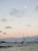 Moonrise Santa Cruz Puerto Ayora, Galapagos, Ecuador, South America
