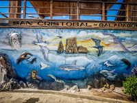 San cristobal Sea Mural Galapagos, Ecuador, South America