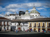 Plaza San Francisco Quito, Pichincha province, Ecuador, South America